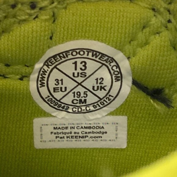 Keen Newport H2 Boys Sandals Size 13 Black Green Waterproof Washable - Picture 10 of 11